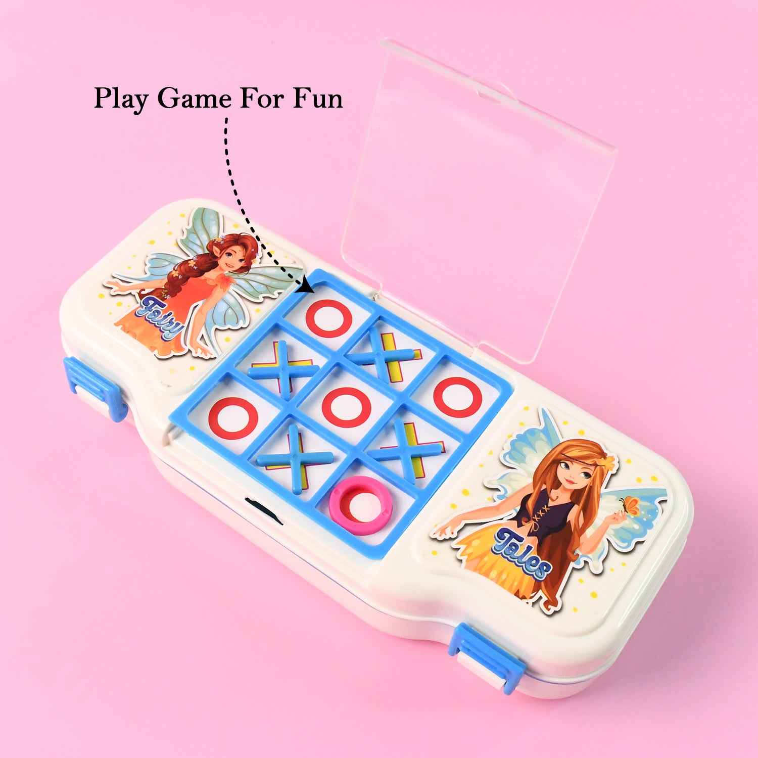 Kids Pencil Box With Built-in Tic Tac Toe Game