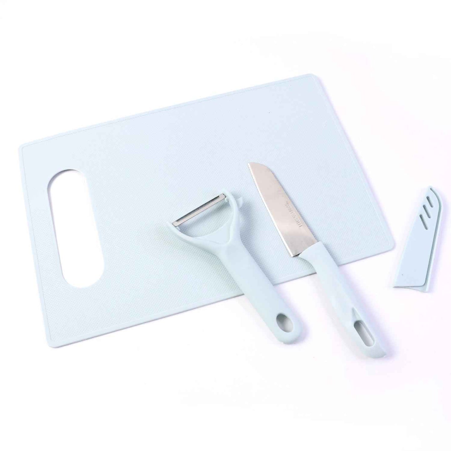 3 In 1 Kitchen Knife  Chopping Board Set (1 Set)