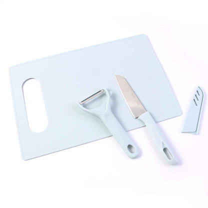 3 In 1 Kitchen Knife  Chopping Board Set (1 Set)