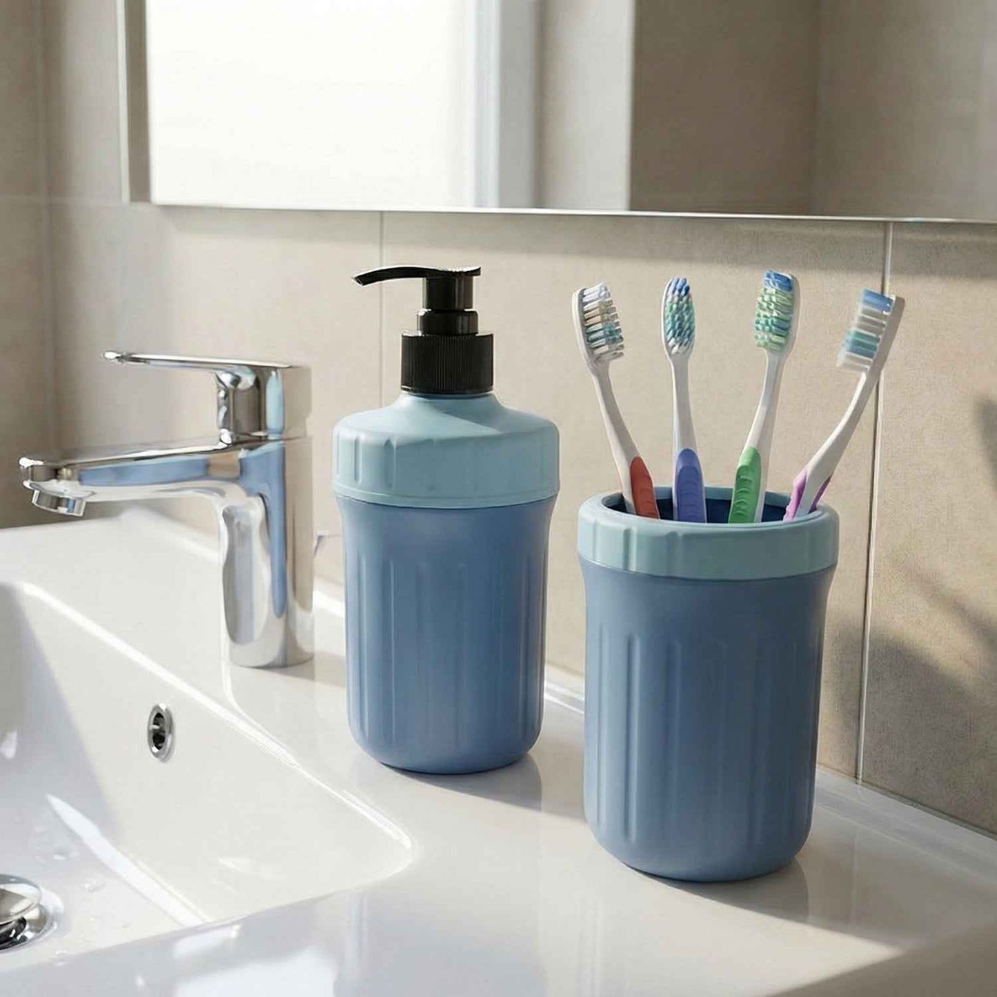 Multipurpose Soap Dispenser With Utility Holder (1 Set)