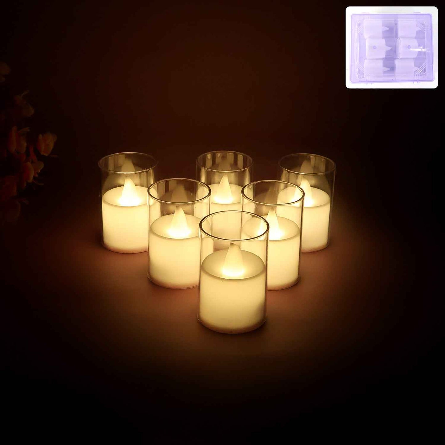 Flameless Led Votive Candles - (Set)