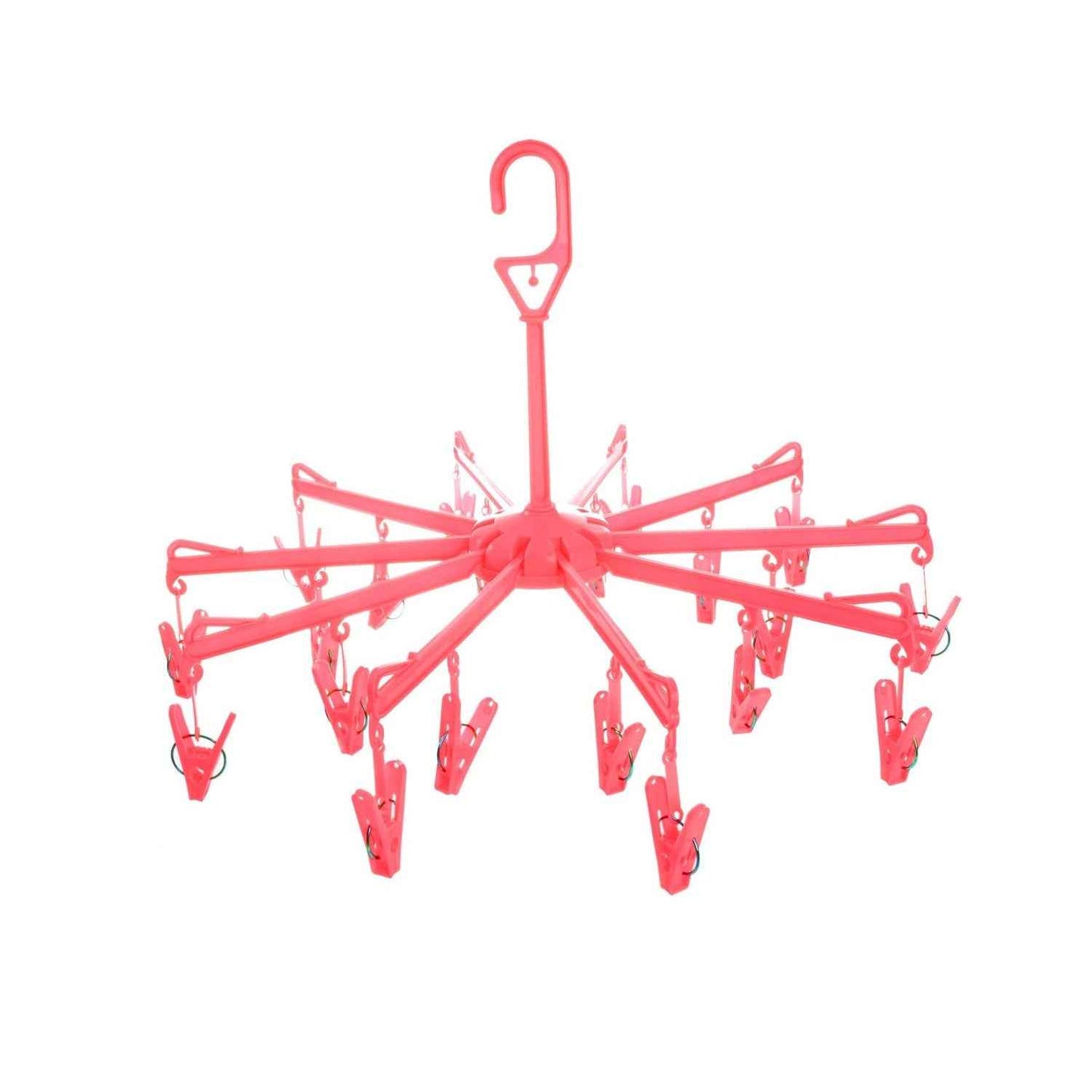 7045 Plastic Foldable Underwear Hanging Dryer Clothes Clips Hanger Drying Rack Clothes Hangers With 16 Clips Clip Hanger Drip Hanger For Drying Underwear Baby Clothes Socks Bras Towel Cloth Diapers Gloves