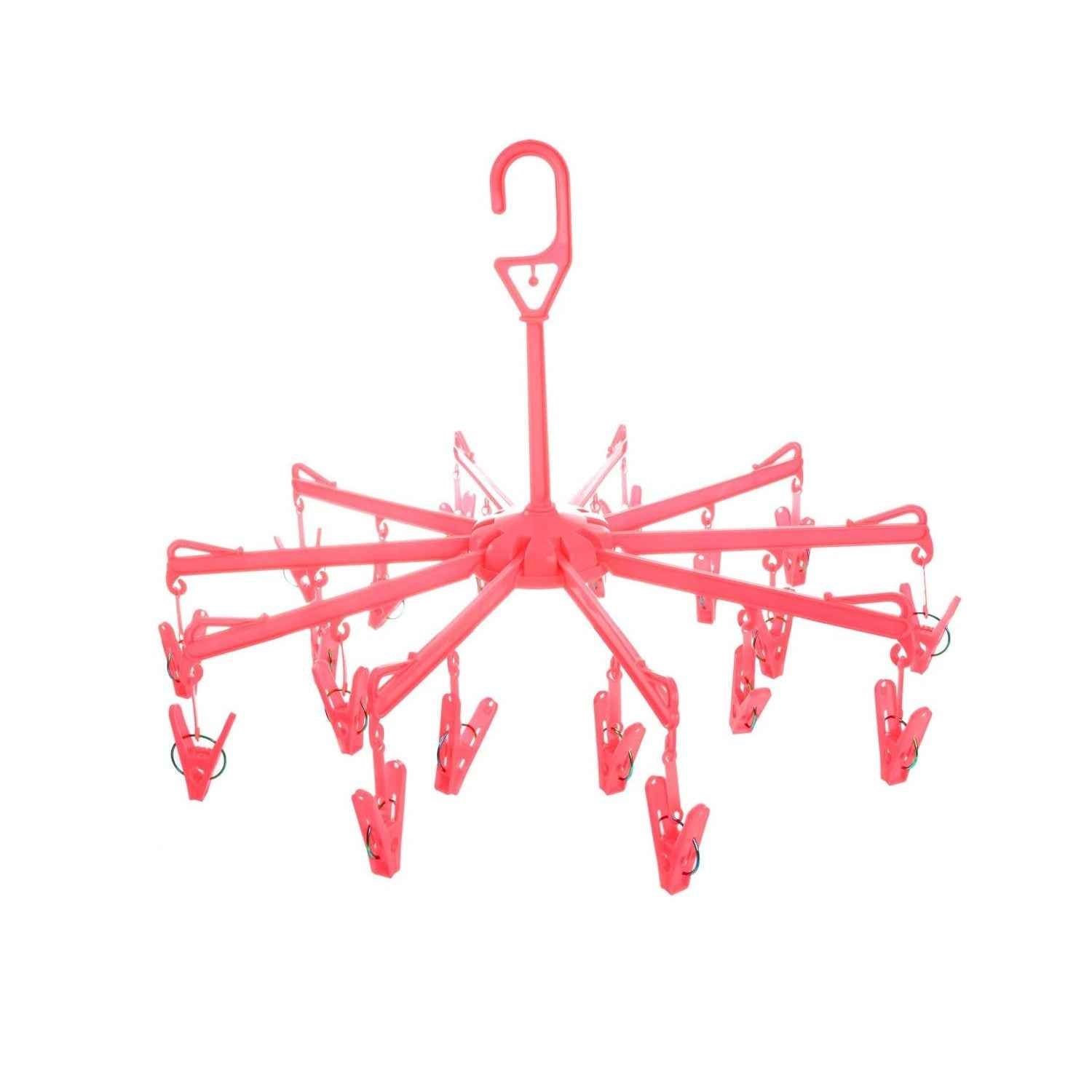 7045 Plastic Foldable Underwear Hanging Dryer Clothes Clips Hanger Drying Rack Clothes Hangers With 16 Clips Clip Hanger Drip Hanger For Drying Underwear Baby Clothes Socks Bras Towel Cloth Diapers Gloves