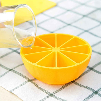 Lemon Shape Flexible Silicone Ice Cube Tray 8 Slot Round Ice Mold (1 Pc) - BeSh Deals®