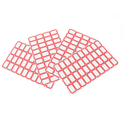 Multipurpose Blank Label Sticker Sheets Red Border Self-adhesive Writable Stickers For Bottles (50 Sheet)