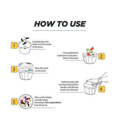 0065b Manual Stainless Steel Compact Extra Sharp Hand Held Vegetable Chopperslicer With 5 Blades (750 Ml)