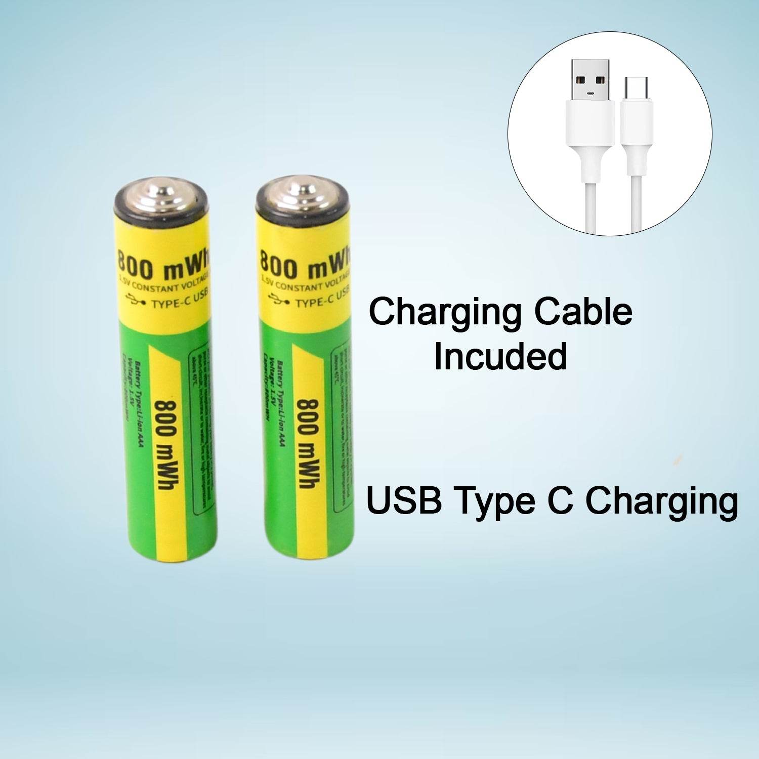Aaa Rechargeable 800 Mwh Batteries With Recharging Cable (2 Pc Set) - Best Deals at BeSh Deals®
