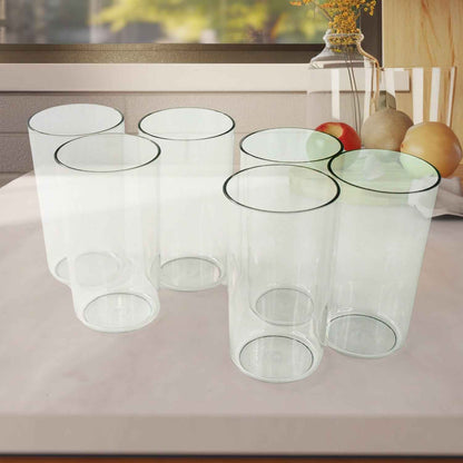 Apex Clear Plastic Tumbler  Glass Set  6-piece Unbreakable