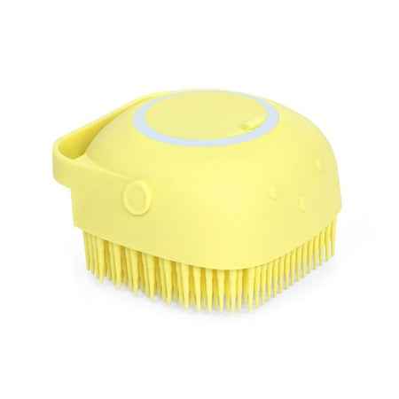 1348 Silicone Massage Bath Body Brush Soft Bristle With Shampoo Dispenser