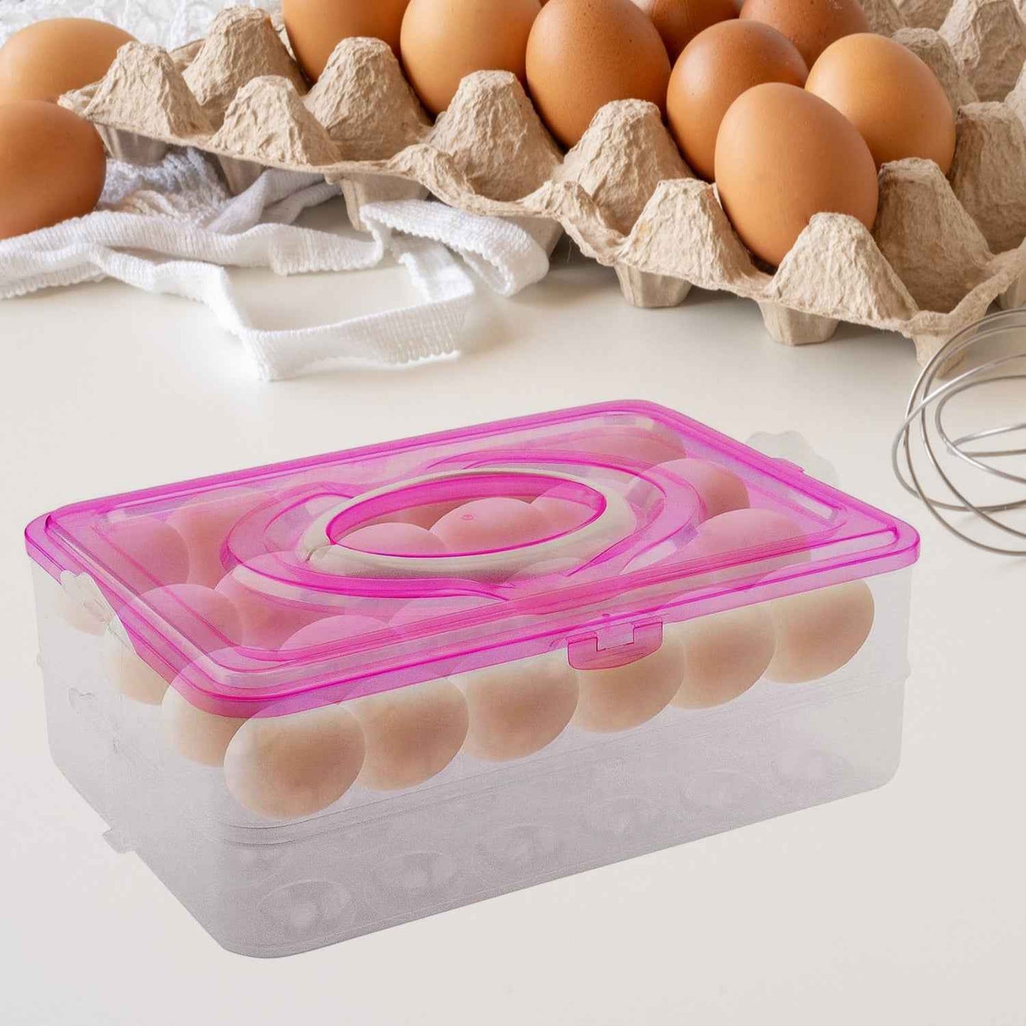 2263 Double Layer 24 Grid Egg Storage Box For Egg Storage Container