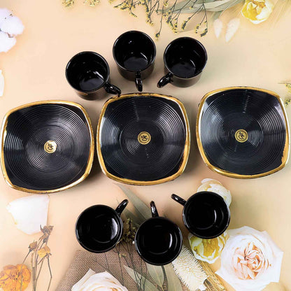 8237 Sweet Buzz Ceramic Tea  Cups  Mug Set With Seashell Shape Serving Bowl Milk Cup Coffee Cup Tea Cup Breakfast Cup Drinking Mug Or Outdoor For Household Gift For Birthday Wedding Party (8 Pcs Set) - Best Deals at BeSh Deals®