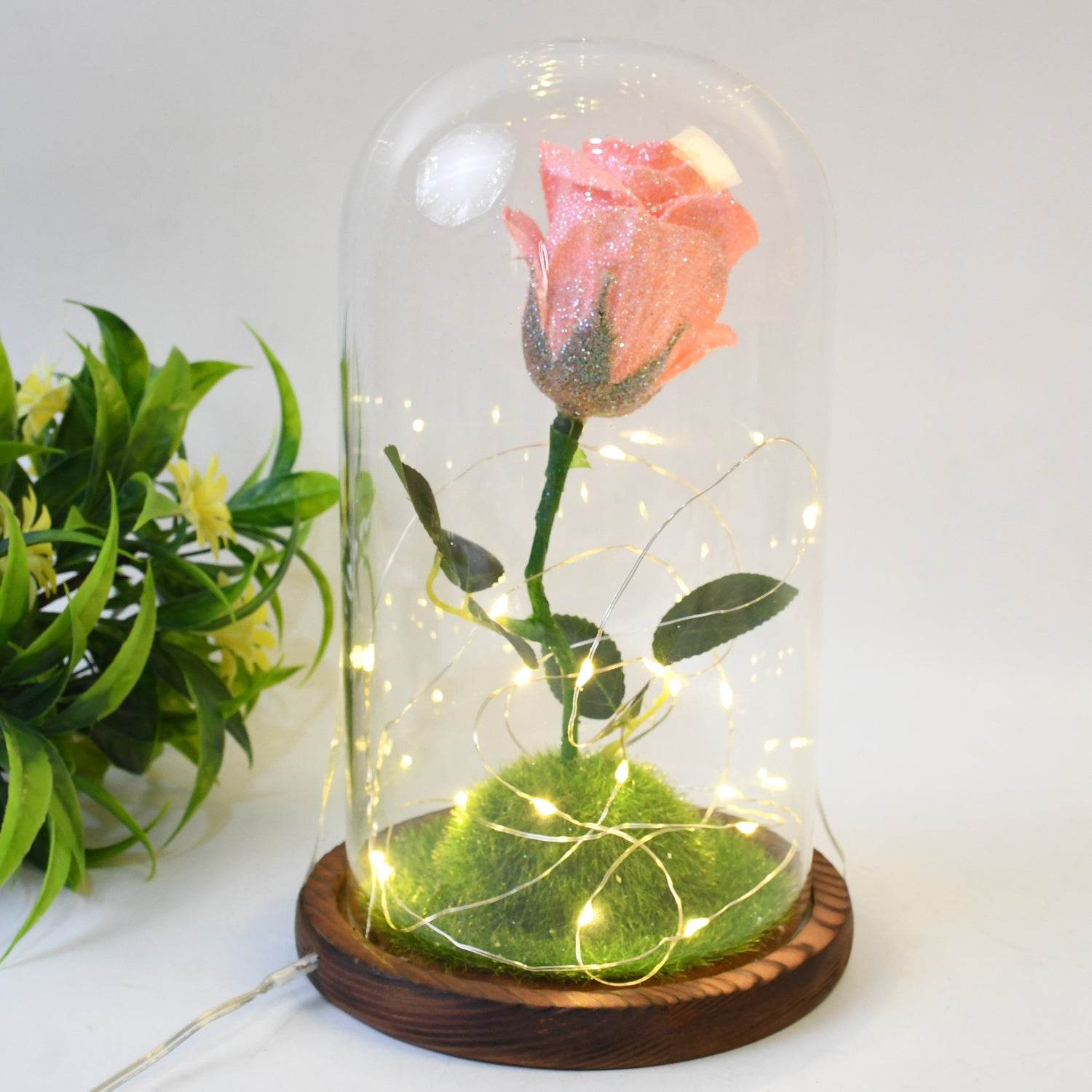Glass Flower With Led Light Great Gift (1 Set) - by BeSh Deals® - Best Deals at BeSh Deals®