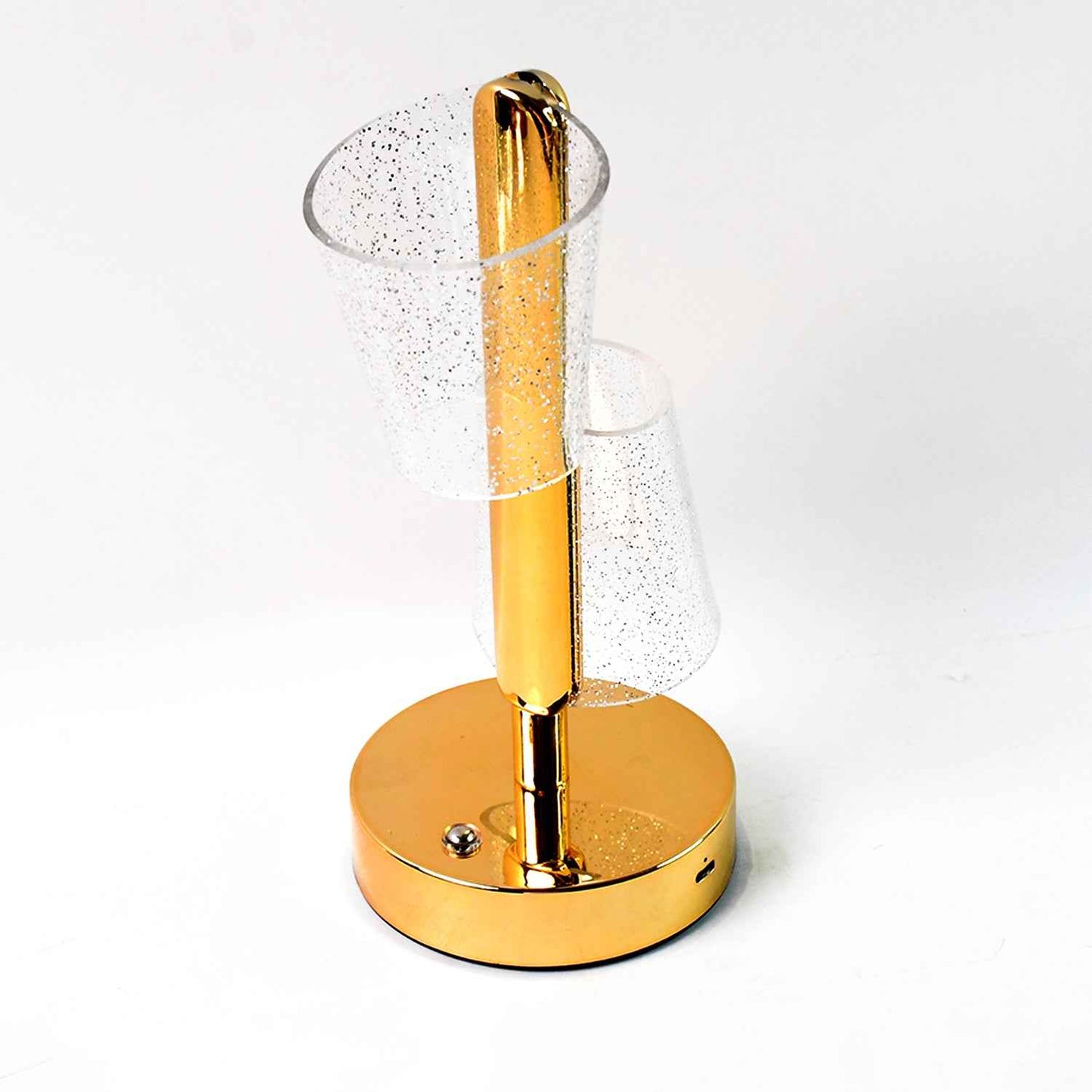 Modern Luxury Crystal Led Double Shade Table Lamp (1 Pc)