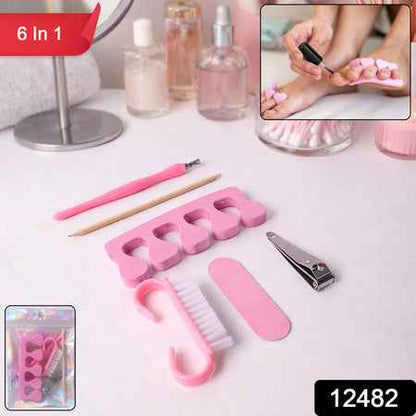 6-in-1 Multipurpose Manicure And Pedicure Grooming Kit