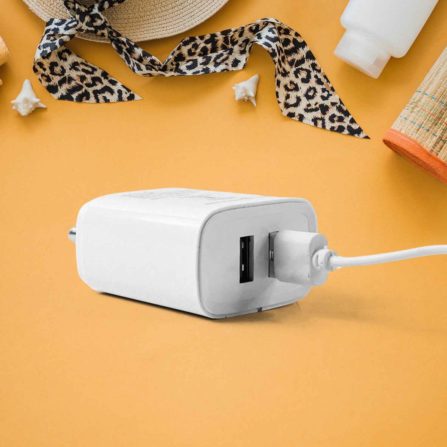Iball Dual Usb Wall Charger 5v3.1a  High-speed Dual Port Fast Charging Adapte (1 Pc)