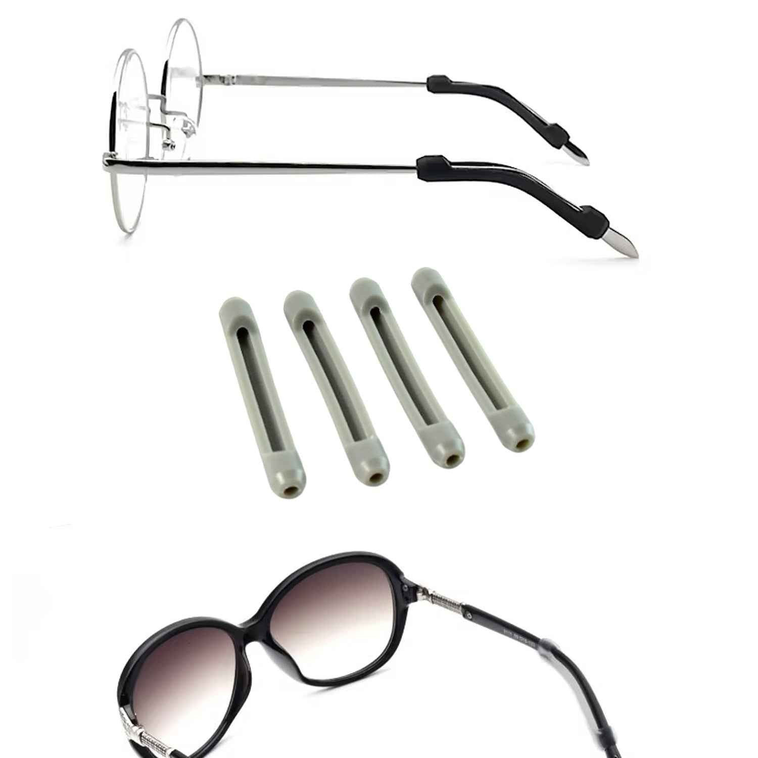Anti-slip Eyeglass Temple Tip Sleeves - (4 Pc)