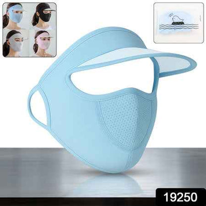 Womens Full Face Uv Protection Cap With Built In Mask And Wide Brim Visor Breathable (1 Pc) - BeSh Deals®