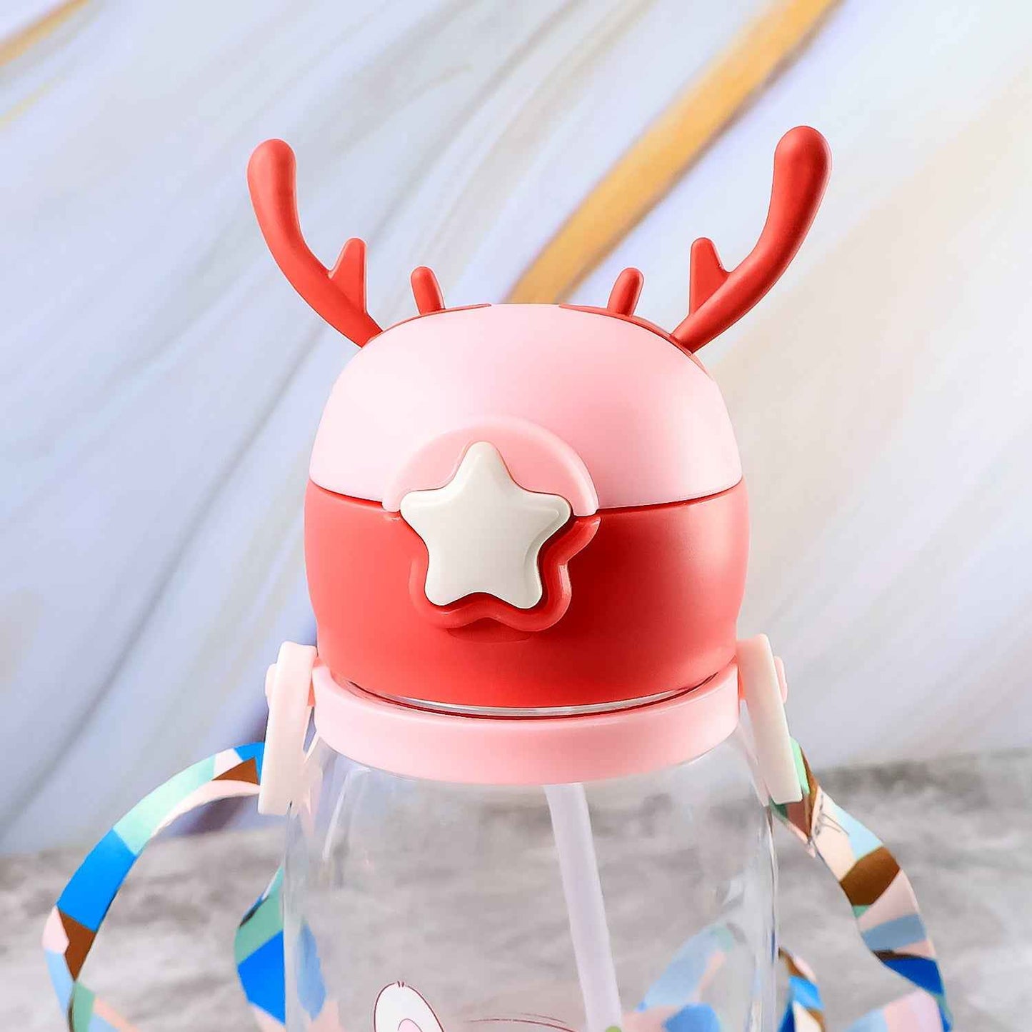 Cute Cartoon Water Bottle Approx 450ml (1 Pc)