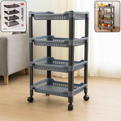 Apex 4 Layer Big Multipurpose Plastic Storage Rack - BeSh Deals®