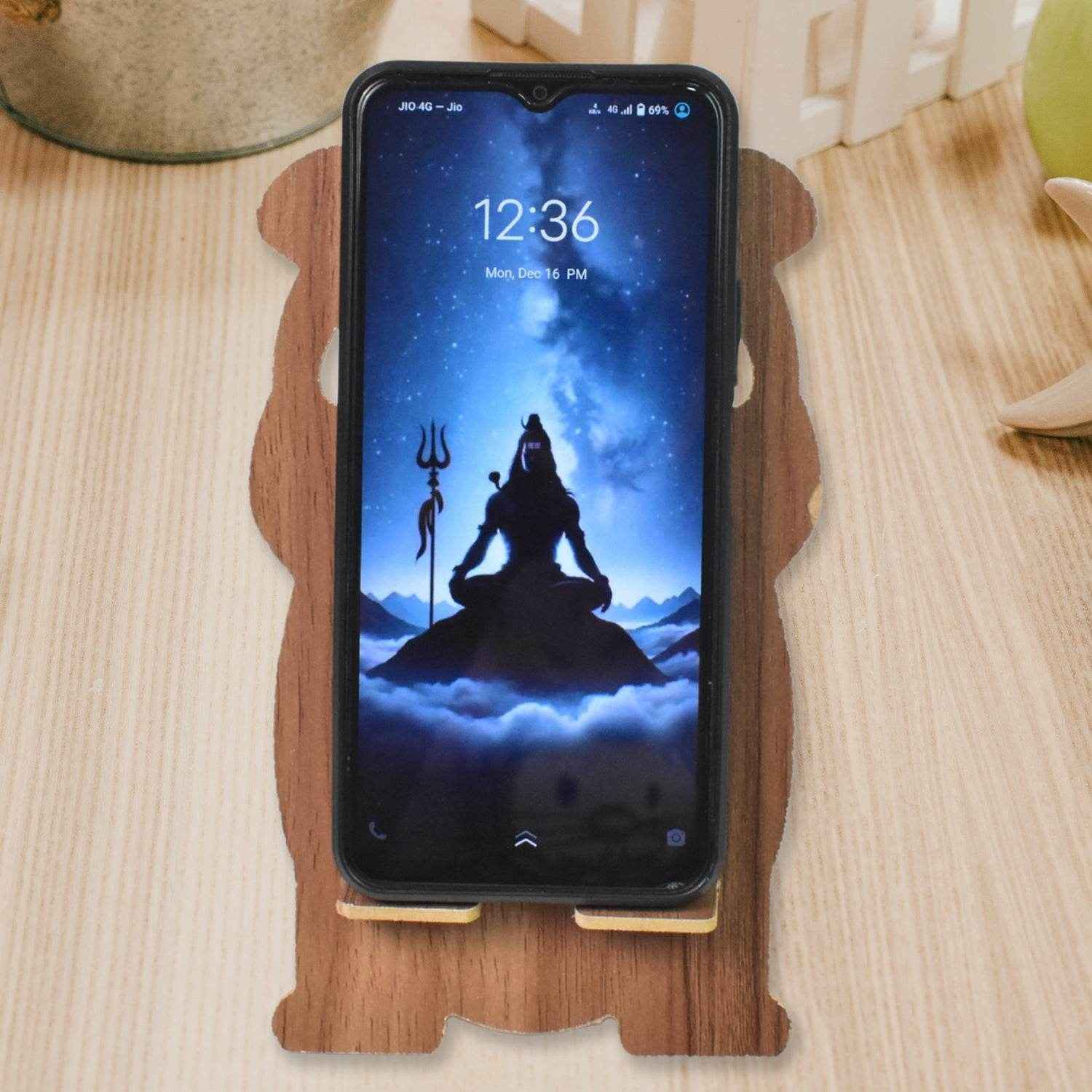 Wooden Cartoon Shape Design Mobile Stand  (1 Pc) - Best Deals at BeSh Deals®