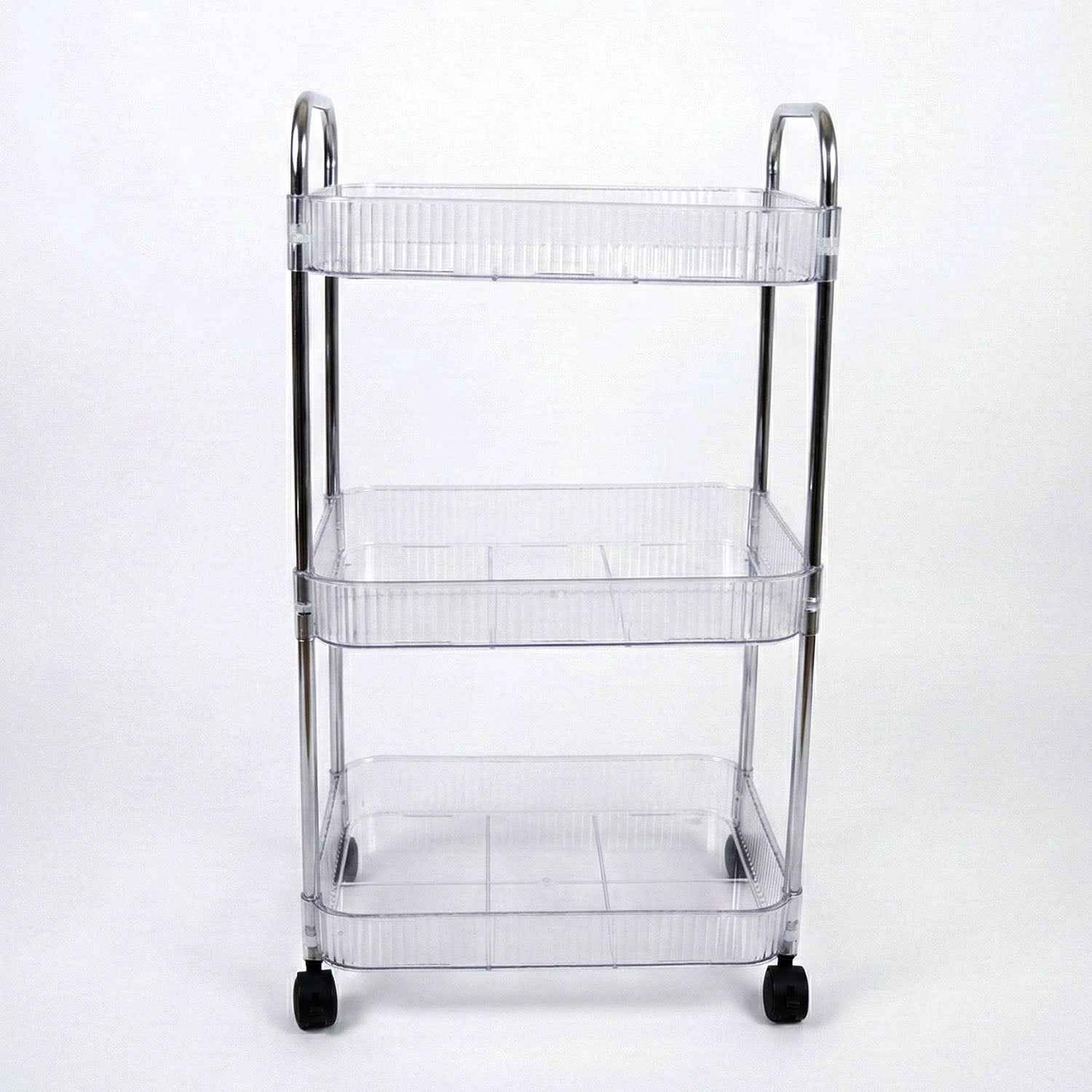 3 Layer Multipurpose Storage Trolley With Wheels