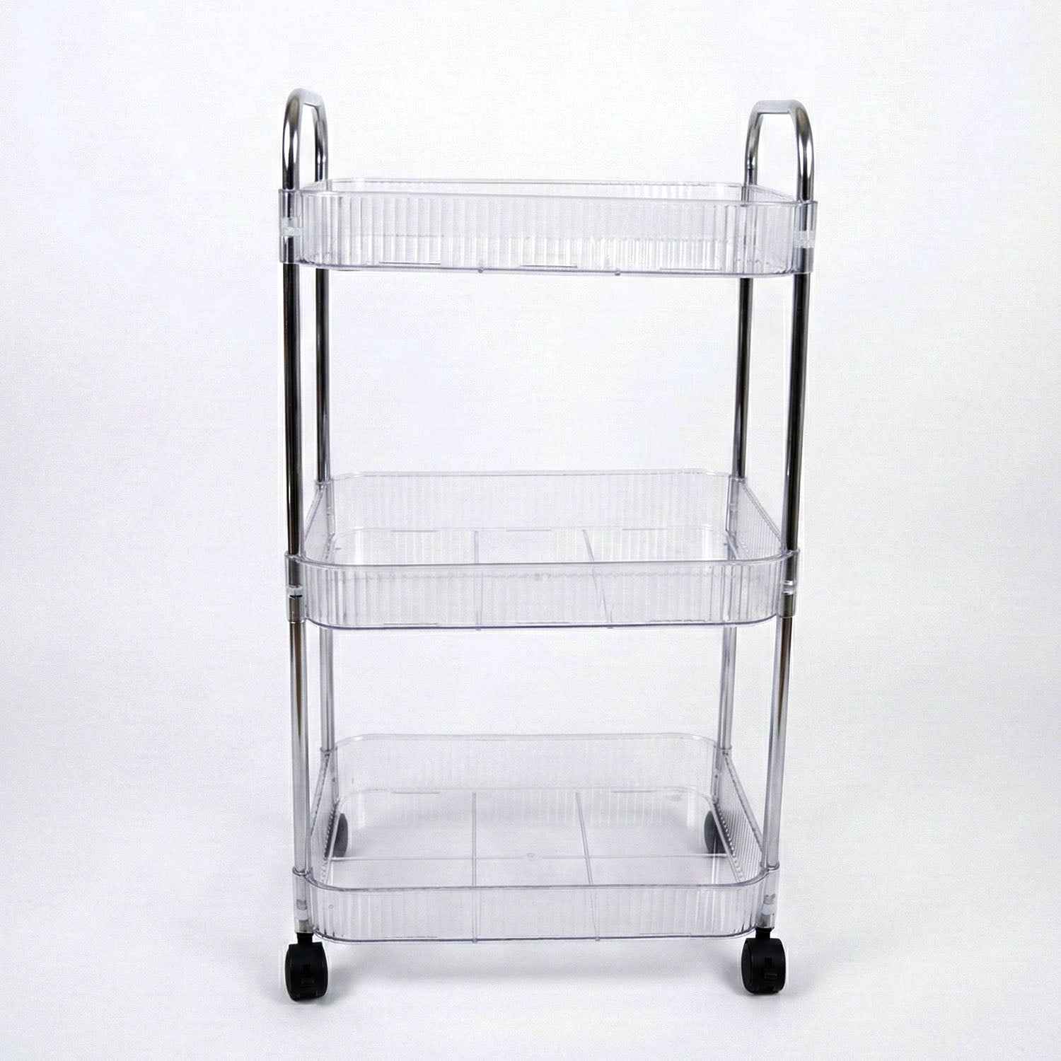 3 Layer Multipurpose Storage Trolley With Wheels