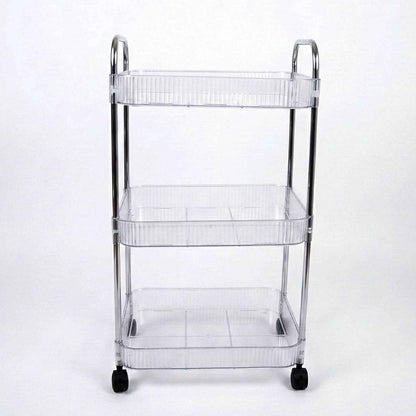 3 Layer Multipurpose Storage Trolley With Wheels