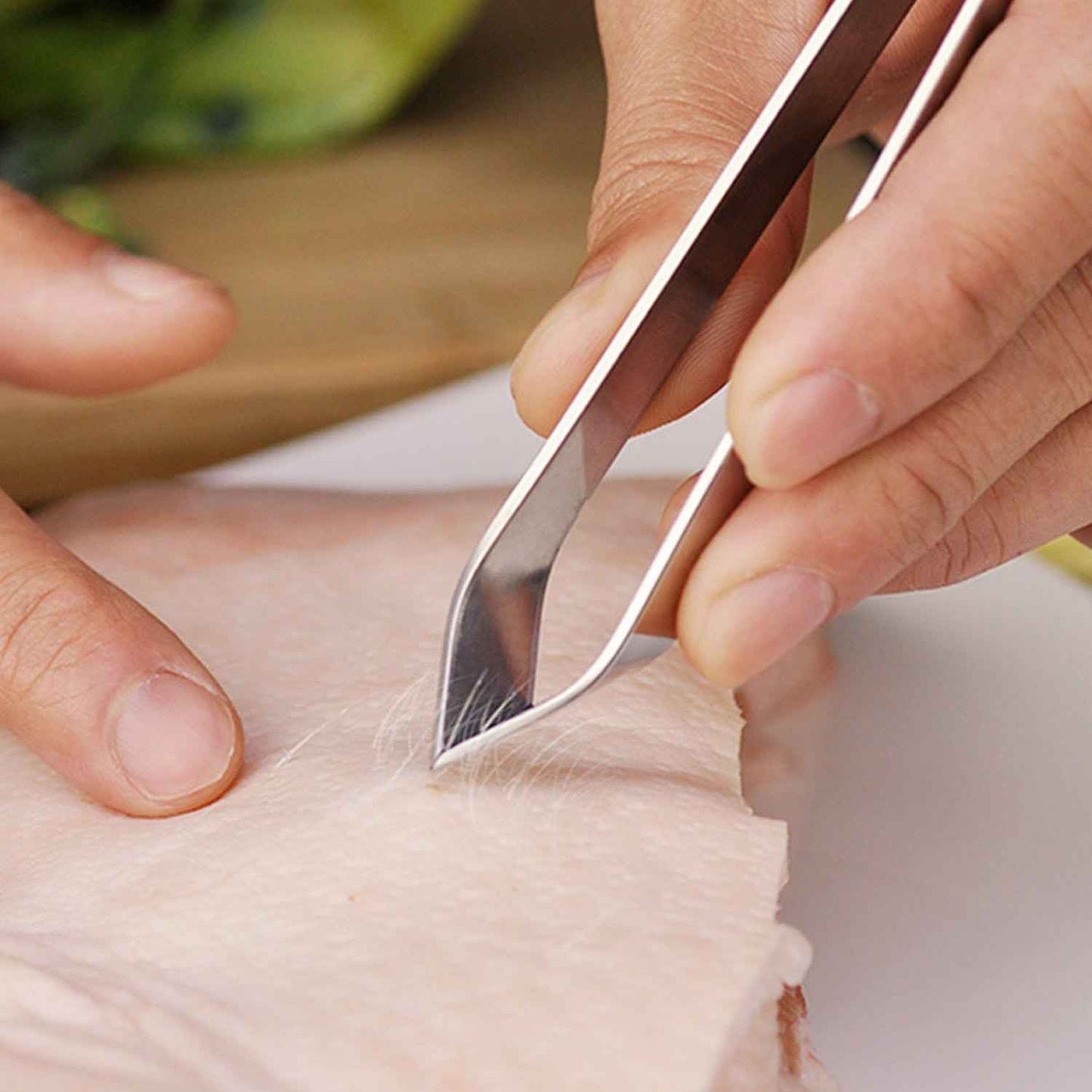 Stainless Steel Fish Bone Tweezer (1 Pc)