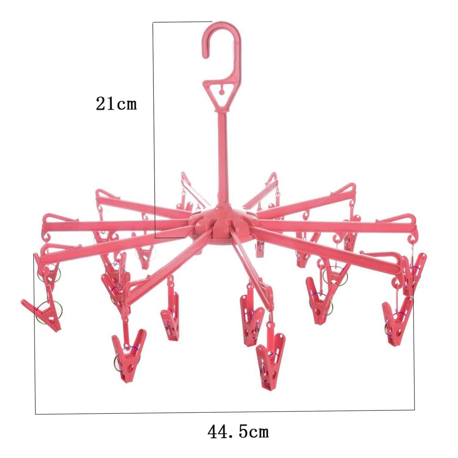 7045 Plastic Foldable Underwear Hanging Dryer Clothes Clips Hanger Drying Rack Clothes Hangers With 16 Clips Clip Hanger Drip Hanger For Drying Underwear Baby Clothes Socks Bras Towel Cloth Diapers Gloves
