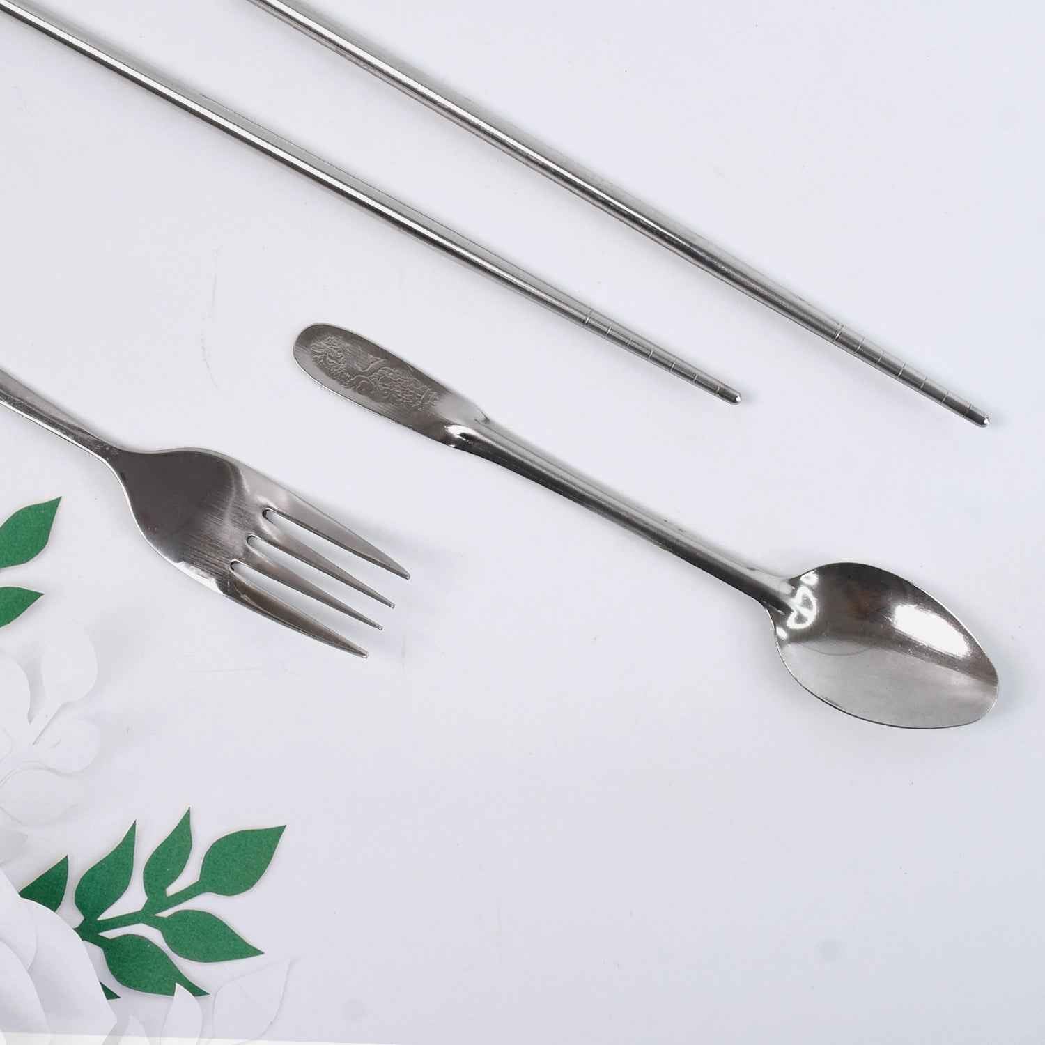 Portable Utensils Travel Camping Cutlery Set 4 Pc With Case