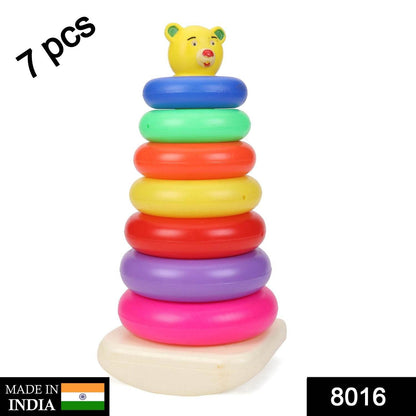 8016 Plastic Baby Kids Teddy Stacking Ring Jumbo Stack Up Educational Toy 7pc - Best Deals at BeSh Deals®