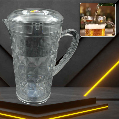 3692  Mocktail Pet Jug  Plastic Jug With Lid Drinking Beverage Jag Transparent Tableware  Reusable Bpa Free Plastic Water Jug For Home Use Perfect For Home Restaurants