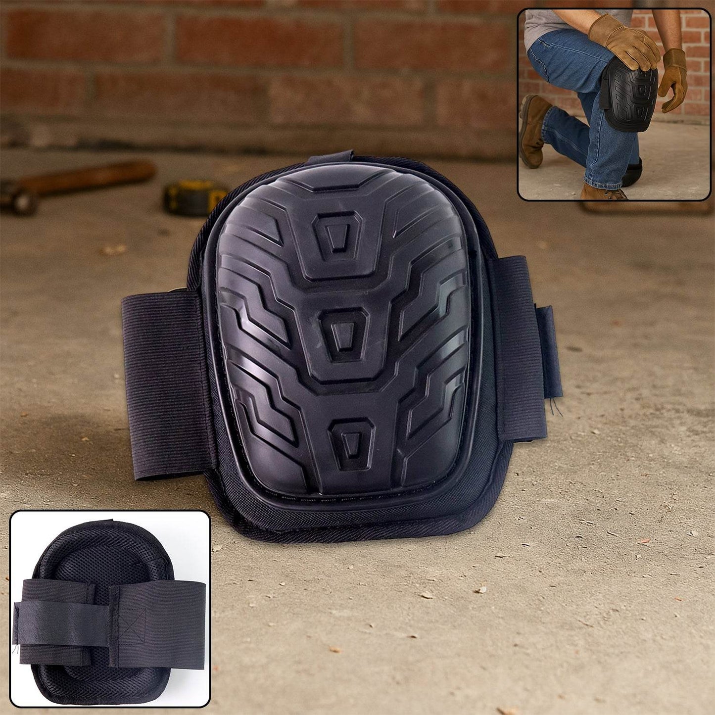 Heavy-duty Work Knee Pad With Shock-resistant Shell  Adjustable Straps (1 Pc) - Best Deals at BeSh Deals®