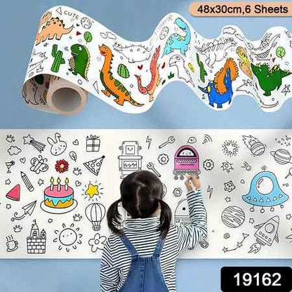 Fun And Educational Coloring Roll (1 Pc)
