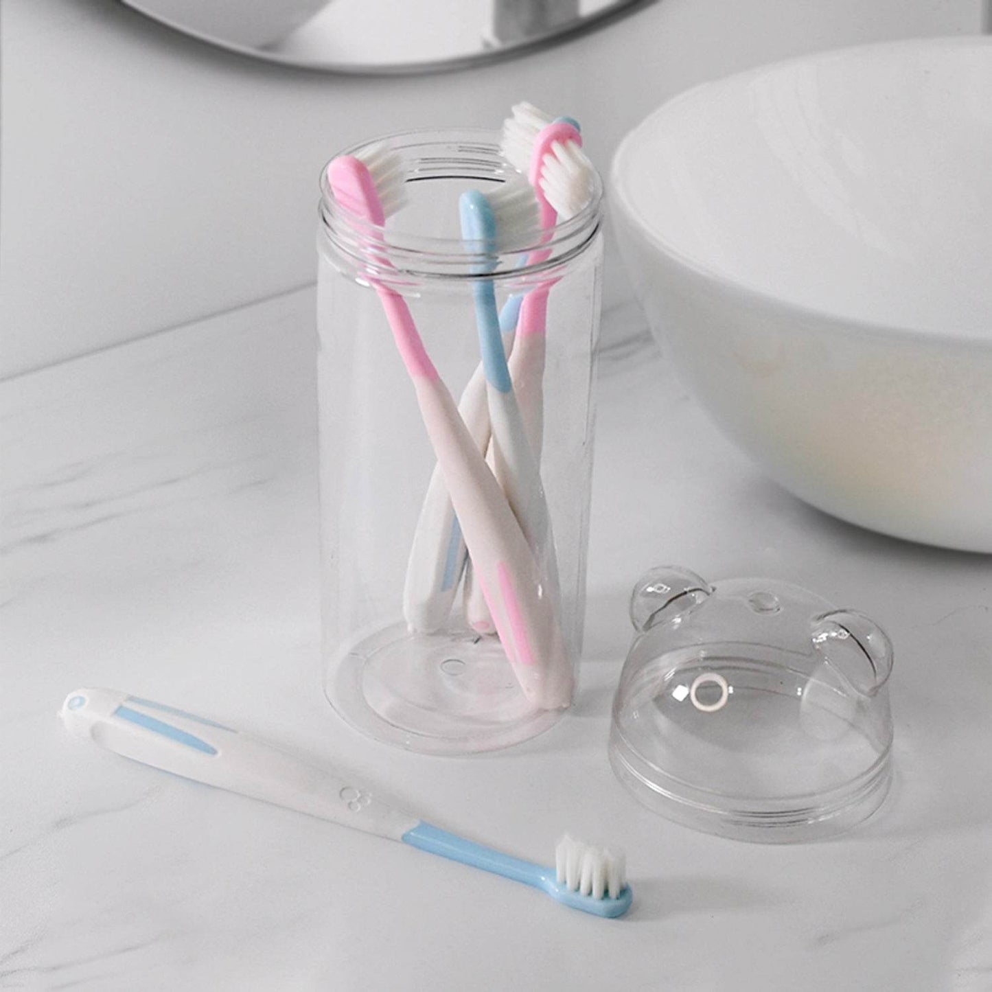 Multipurpose Travel-friendly Toothbrush Holder With 4 Soft Bristle Toothbrushes - Best Deals at BeSh Deals®