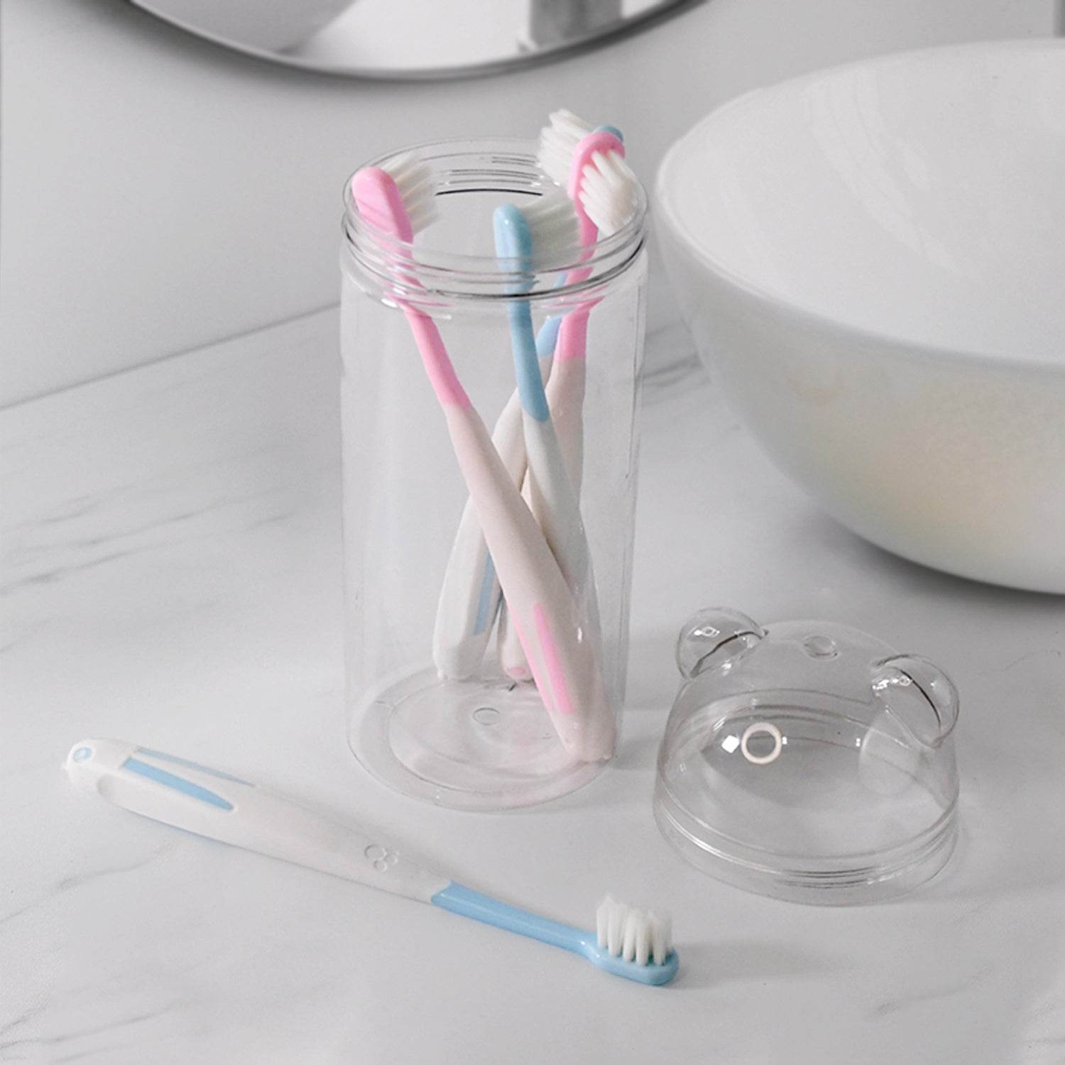 Multipurpose Travel-friendly Toothbrush Holder With 4 Soft Bristle Toothbrushes - Best Deals at BeSh Deals®