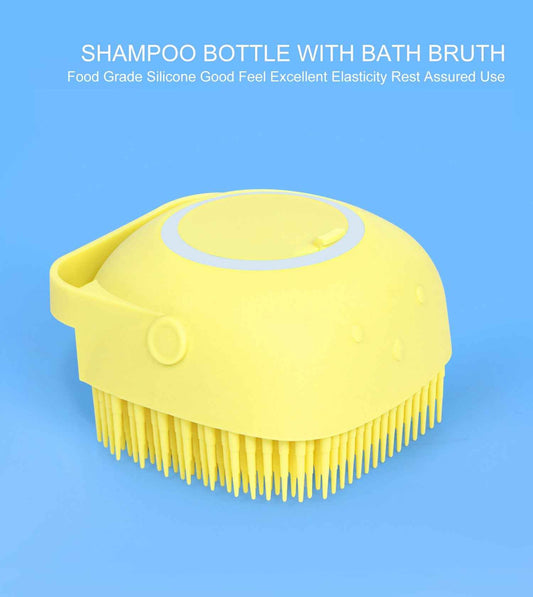 1348b Silicone Massage Bath Body Brush With Shampoo Dispenser
