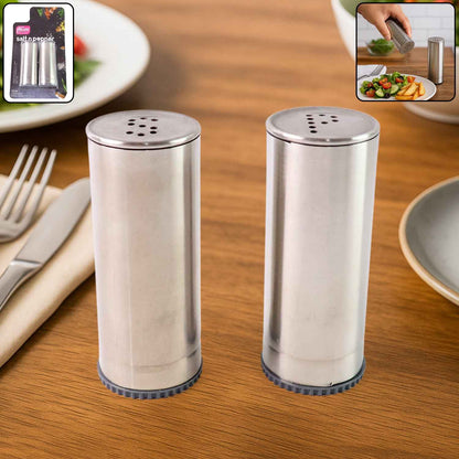 Stainless Steel Salt And Pepper Shaker Set (2 Pc)
