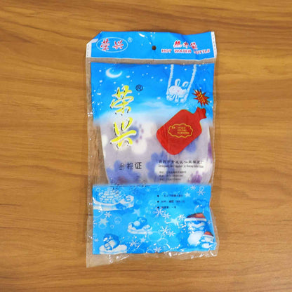 Floral Printed Soft Plush Hot Water Bag And Cover (19x12 Cm)