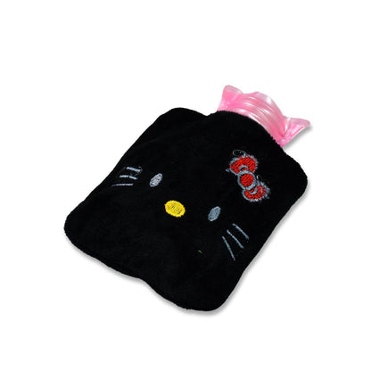 6513 Black Hello Kitty Small Hot Water Bag With Cover For Pain Relief Neck Shoulder Pain And Hand Feet Warmer Menstrual Cramps. - Best Deals at BeSh Deals®