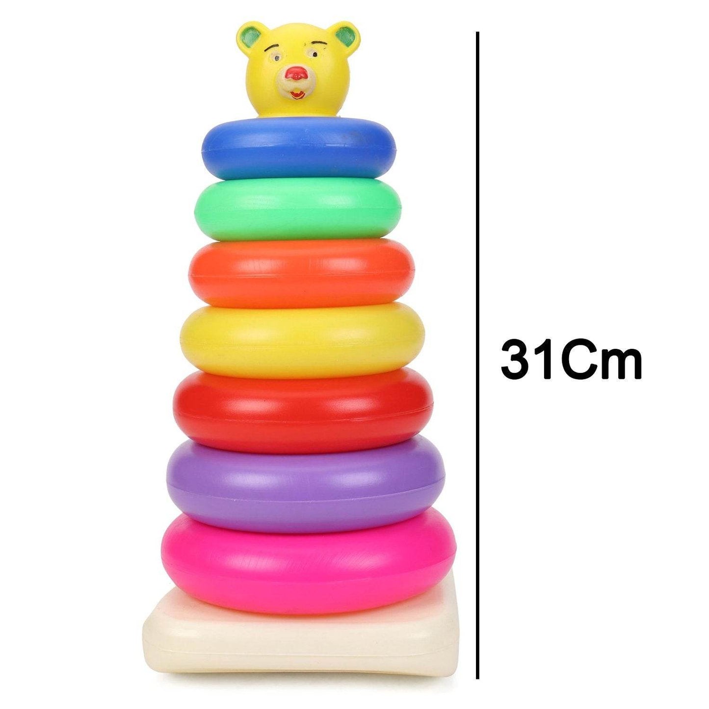 8016 Plastic Baby Kids Teddy Stacking Ring Jumbo Stack Up Educational Toy 7pc - Best Deals at BeSh Deals®