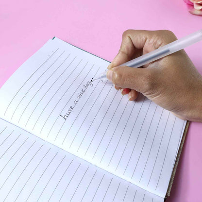 Transparent Smooth Writing Black Gel Pens Set Of 6 Pieces