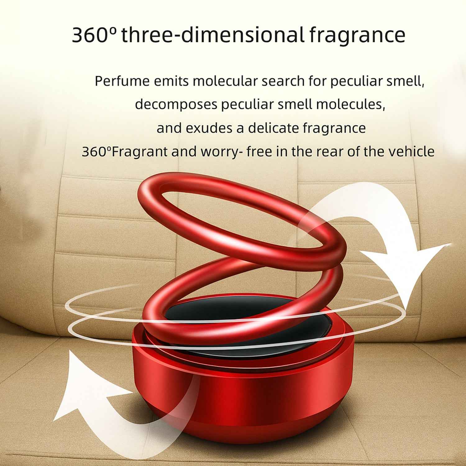 Small Solar Car Aroma Air Freshener (1 Pc)