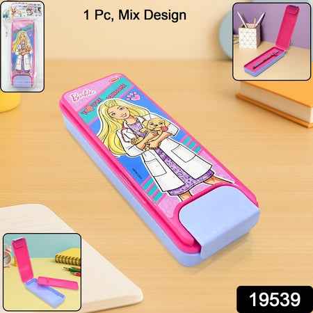 Stylish Cartoon Printed Hard Top Pencil Box For Kids (1 Pc  Mix Design)