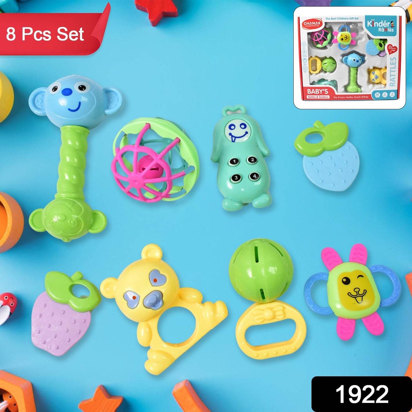 Kinder Rattles Classic Store Plastic Non-toxic Shake And Grab Ball Baby Rattles  Teethers (8 Pcs Set) - Best Deals at BeSh Deals®