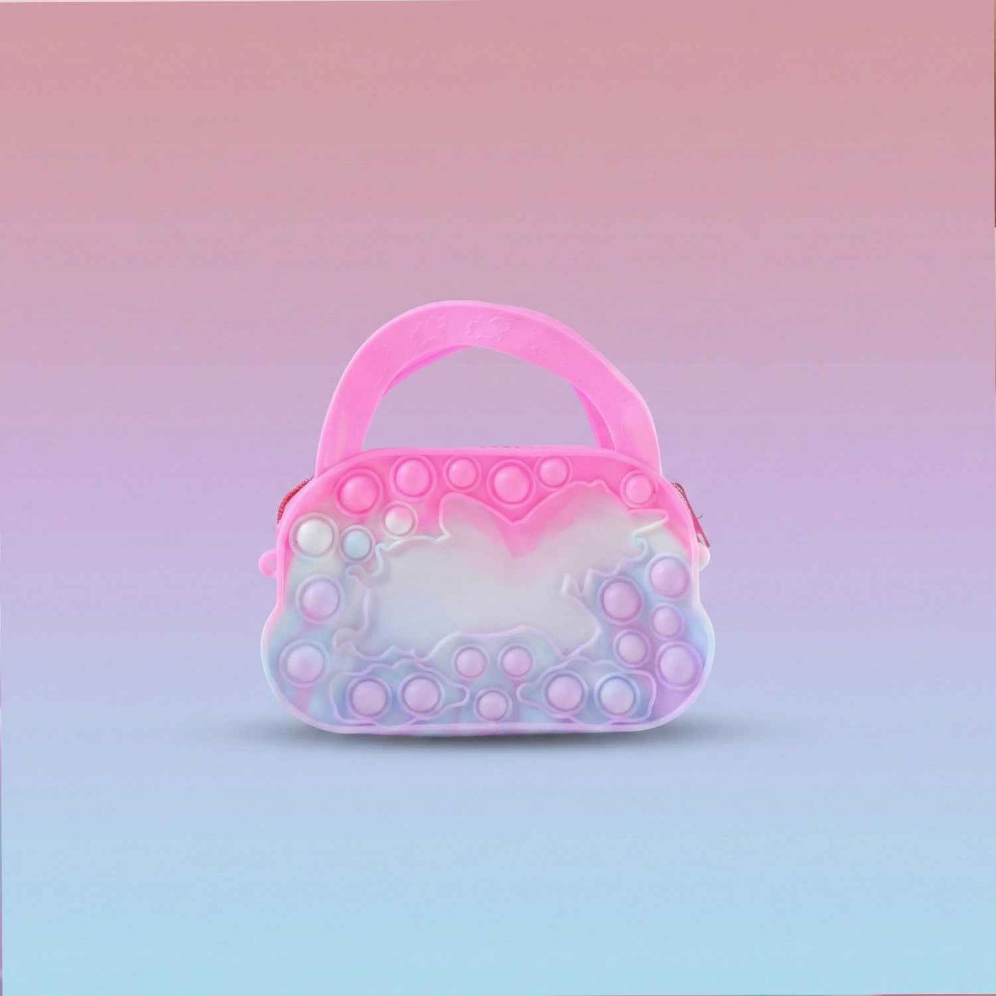 Silicone Pop It Coin Purse With Zipper And Handle (1 Pc)