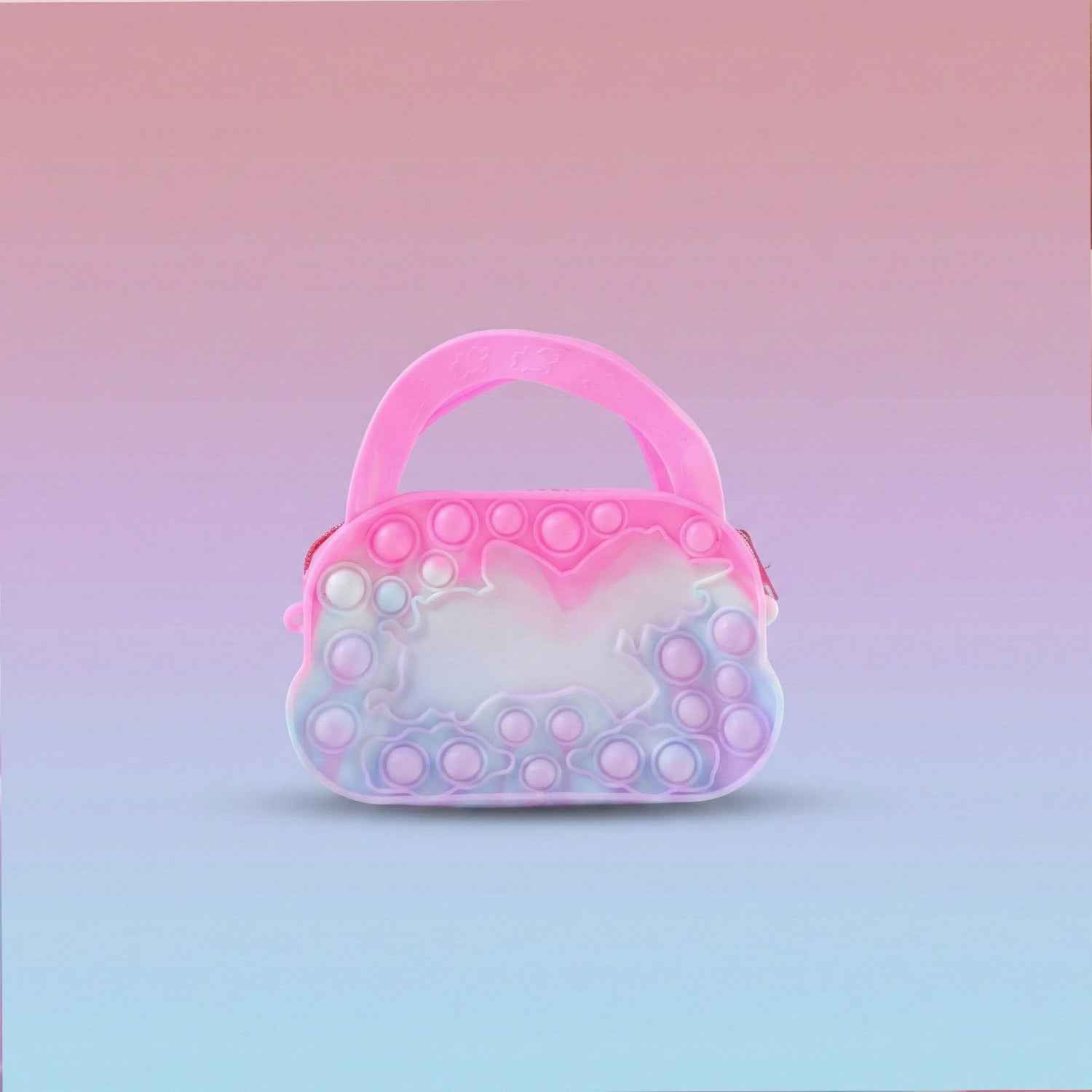 Silicone Pop It Coin Purse With Zipper And Handle (1 Pc)
