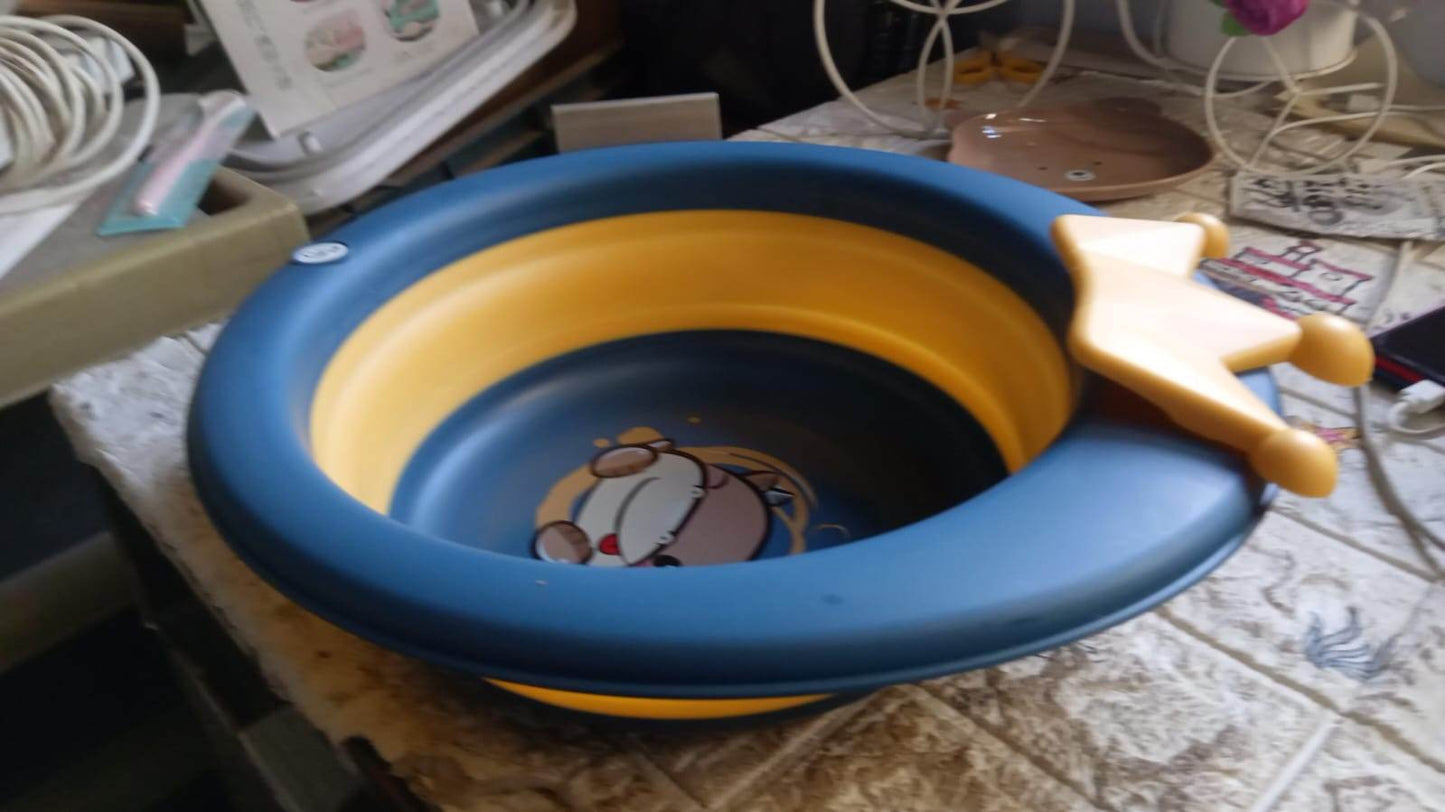 17514 Cartoon Shape Wash Basin Space Saving Multi Function Foldable Baby Wash Basin Easy Clean Lightweight Thicken For Washing Face For Home (33x31 Cm  1 Pc) - Best Deals at BeSh Deals®