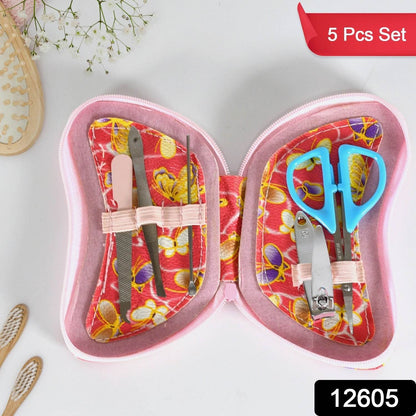 12605 5 In 1 Stainless Steel Professional Manicure Set Nail Cutter For Women Nail Scissors Luxury Grooming Kit. - Best Deals at BeSh Deals®