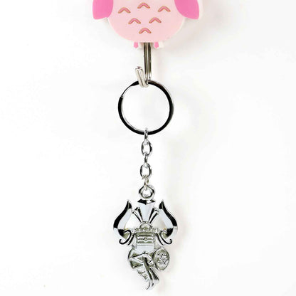 Trishul Damru Shiv Symbol Silver Keychain (1 Pc)